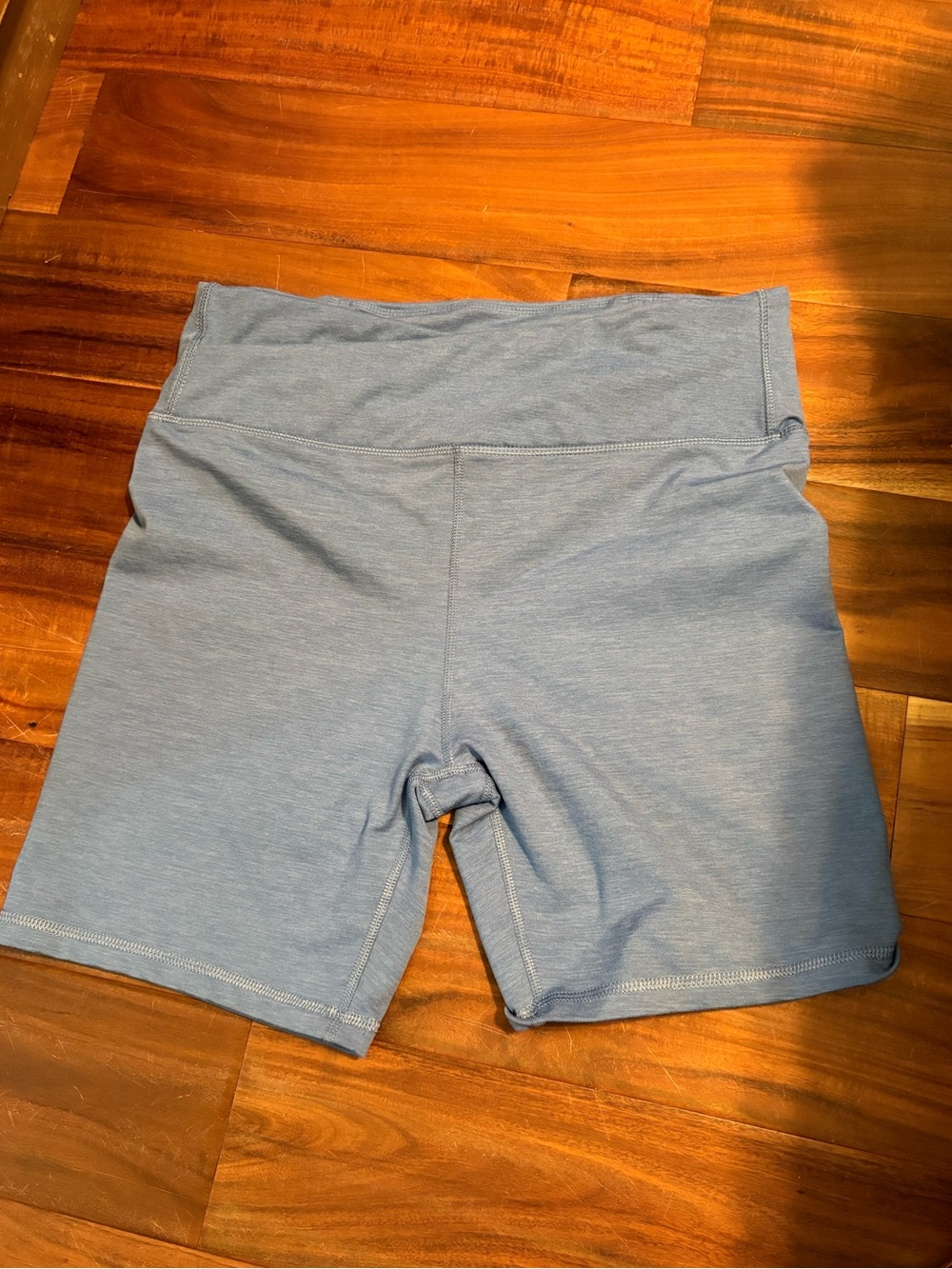 Outdoor Voices High Rise Biker Shorts Heather Blue Hidden Pocket XL (1063)
